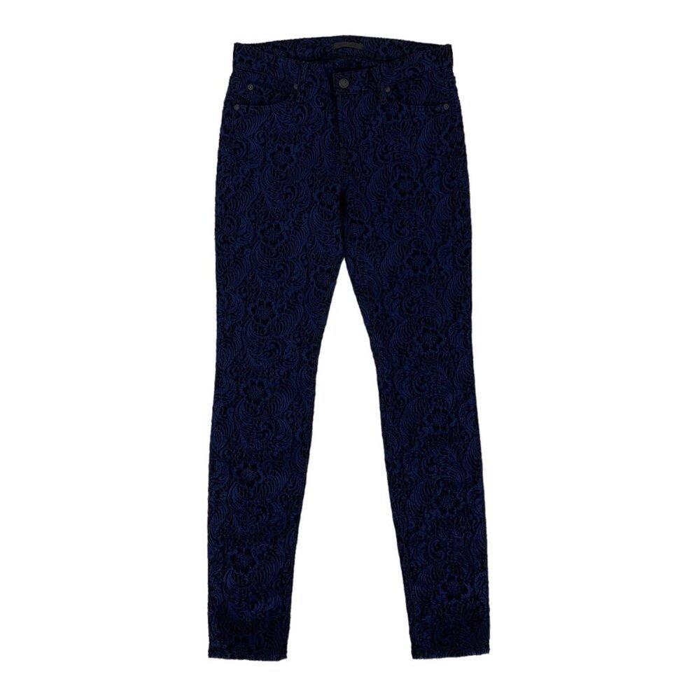7‎ For All Mankind Jeans 29 Blue Black Stretch Skinny Designer Denim Y2K Vintage
